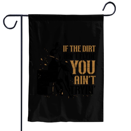 Barrel Racing Dirt Rodeo Equestrian Horse Barrel Garden Flags