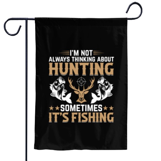 Fish Fishing Deer Hunting Trout Fishing - Deer Hun Garden Flags
