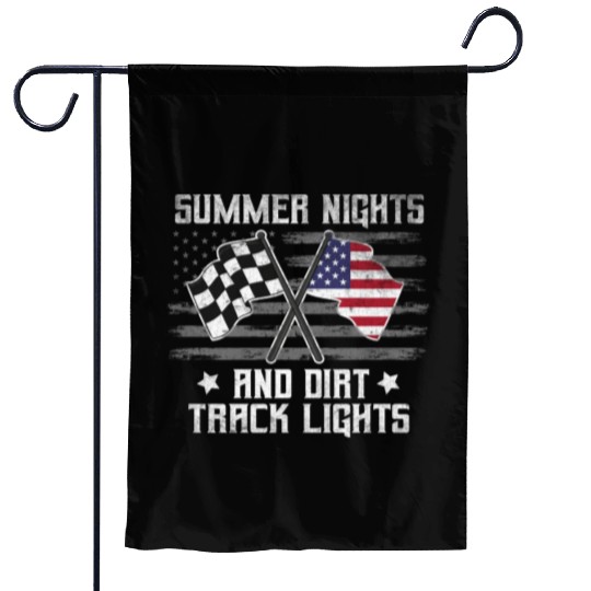 Summer Funny Nights Dirt Track Lights Racing Motoc Garden Flags