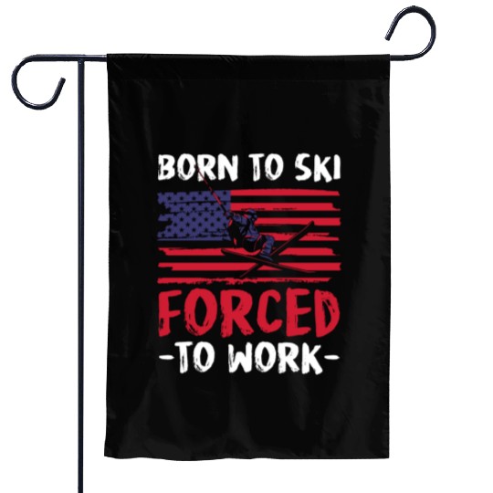 Winter Sports Ski Instructors Downhill Garden Flags