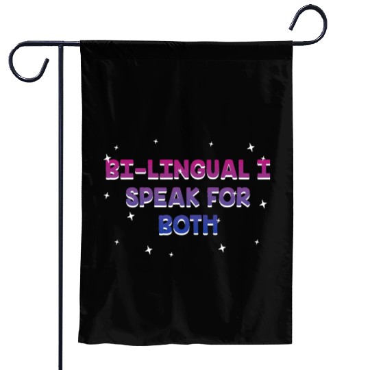 Bilingual I Speak for Both Bisexual Pride Month Garden Flags