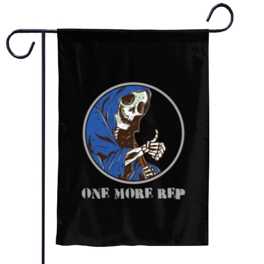 Grim Reaper Weightlifting Gym Workout Humor Garden Flags