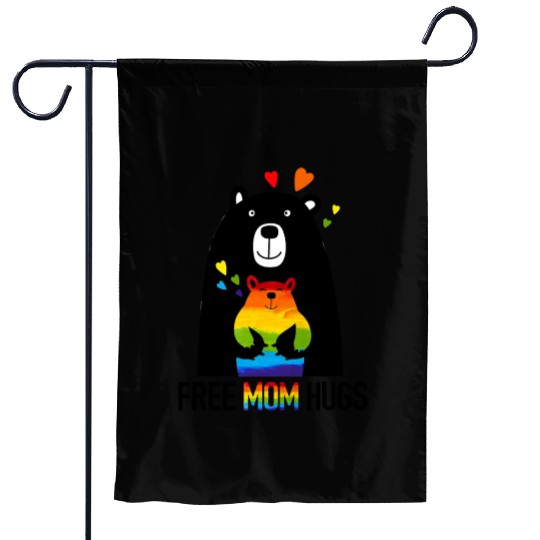 Bear free mom hugs Garden Flags