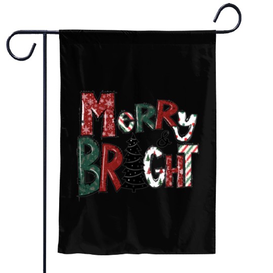Merry And Bright Garden Flags | Merry Christmas 2022