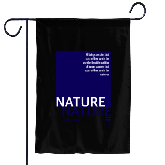 About nature-navy Garden Flags