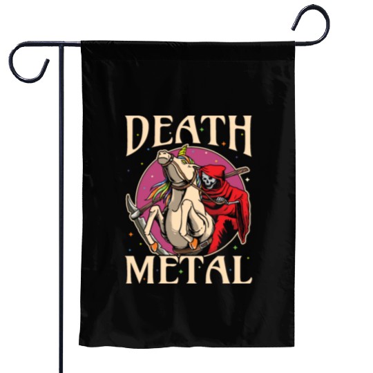 Reaper Rock Satan Unicorn Festivals Death Metal Garden Flags