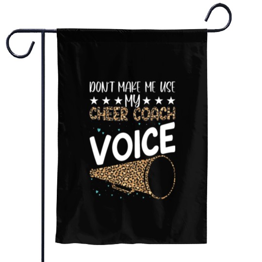 Cheer Coach Quote Ironic Lifestyle Witty Sarcastic Garden Flags