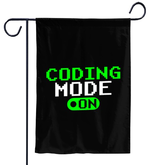 Coding Mode On Programmer Coder Sayings Code Garden Flags