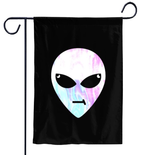 Alien Halloween Trick Or Treat Party Garden Flags