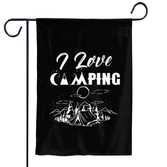 I Love Camping Lover Camper Campsite Camp Garden Flags