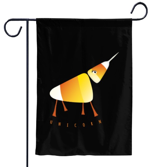 UNICORN Funny Candy Corn Halloween Garden Flags