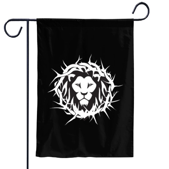 Lion of Judah With A Crown of Thorns Christian Garden Flags
