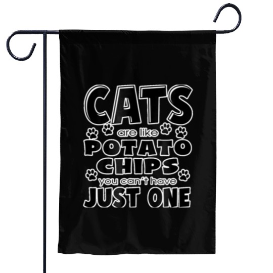 Cats Are Like Potato Chips Cat Lover 2 Garden Flags