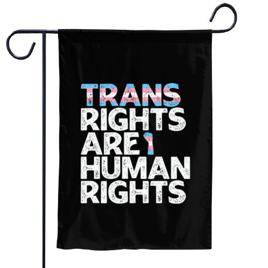 LBGT Flag Gay Pride Trans rights are human rights Garden Flags