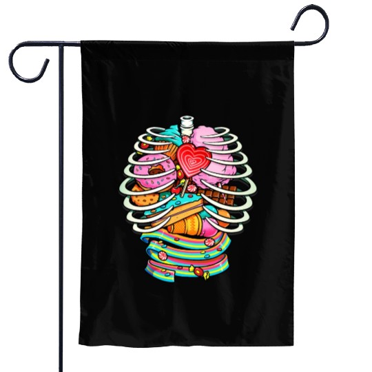 Unicorn Anatomy Sweet Inside Garden Flags