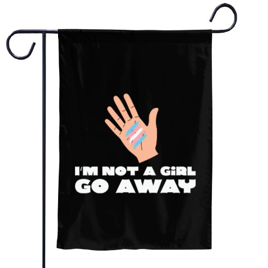 LBGT Flag Gay Pride Human I'm not a Girl go away Garden Flags