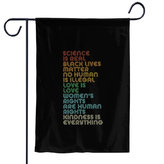 Vintage, Retro Science Is Real, Black Lives Matter Garden Flags