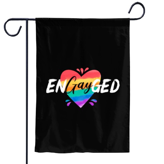 Engayged Rainbow Pride Month LGBTQ Gay Pride Garden Flags