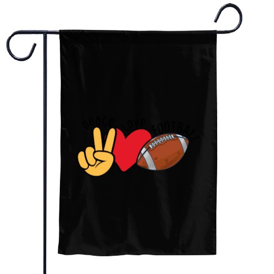 Peace Love Football For Lovers American Football Garden Flags