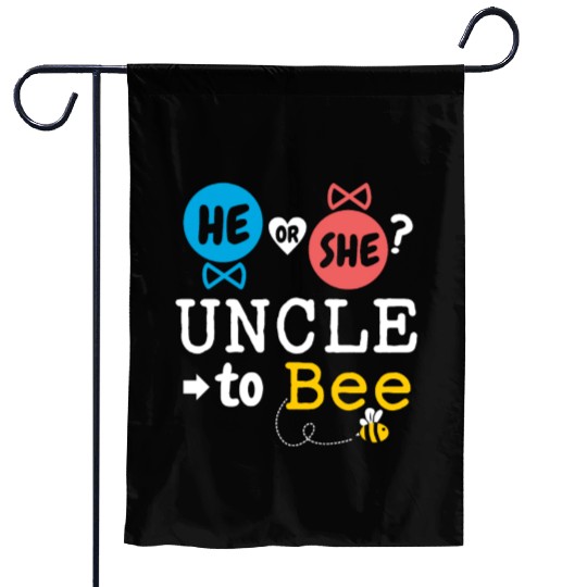 He or She Uncle To Bee Gender Reveal Family Baby Garden Flags