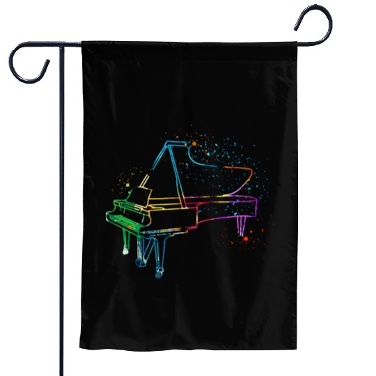 Piano, Pianist Garden Flags