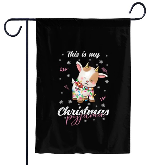 Winter Christmas Pyjama Goat Garden Flags