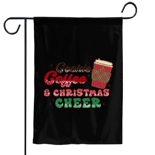 Cookie Coffee and Christmas Cheer Garden Flags