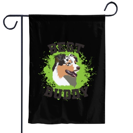 Best Buddy Australian Shepherd Dog Animal Garden Flags
