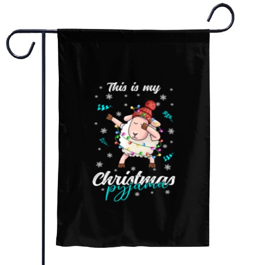 Winter Christmas Pyjama Sheep Garden Flags