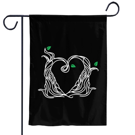 Tree Love Best Friends Heart White Garden Flags