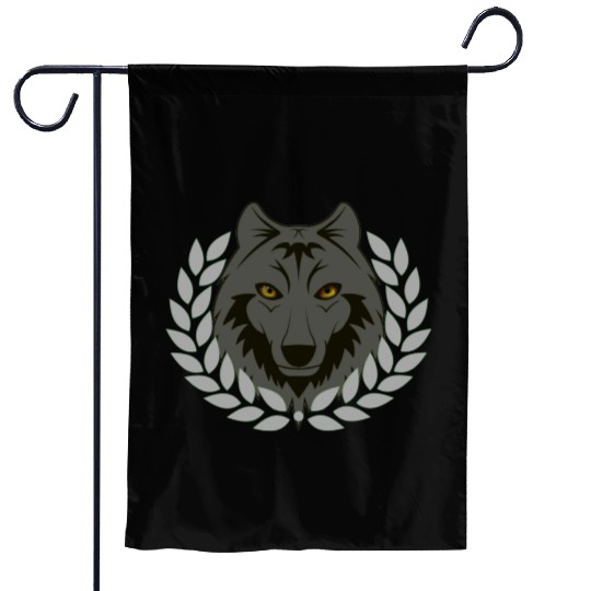 alpha wolf Garden Flags