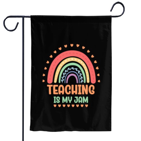 Teaching Is My Jam School Teacher Appreciation Garden Flags