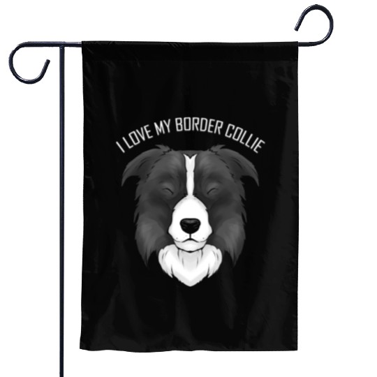 Dog Lover - I Love My Border Collie Garden Flags