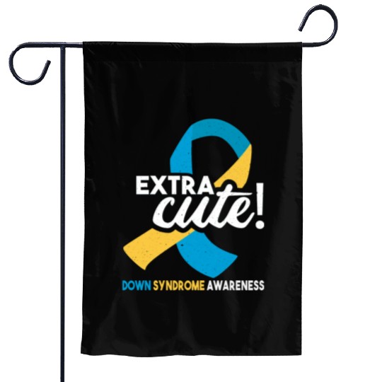 October Wear Blue Yellow Down Syndrome Awareness Garden Flags