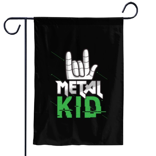 Rock Sign Rock Hand Metal Kid Music Lover Rock Garden Flags