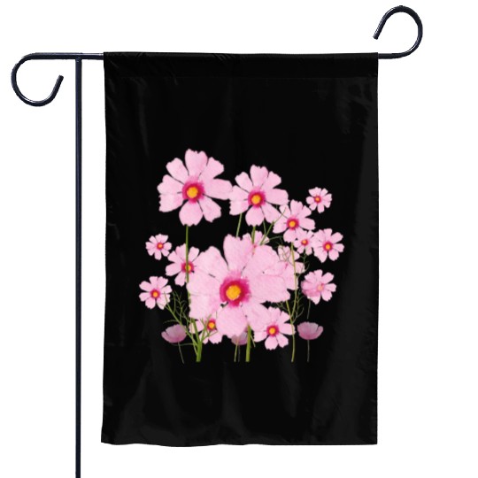 pink bouquet painted with watercolor Garden Flags