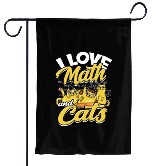 I love math and cats - mathematical Garden Flags