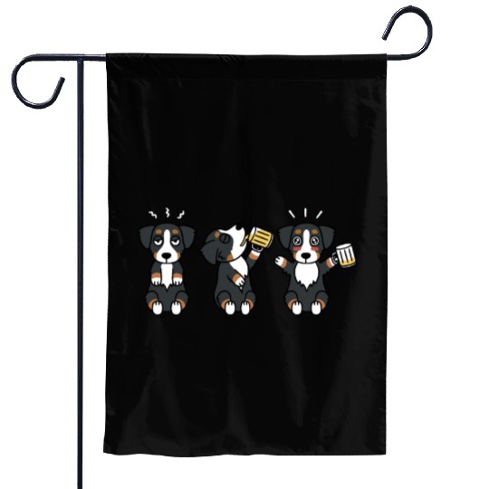 Bernese Mountain Dog Beer Lover Garden Flags
