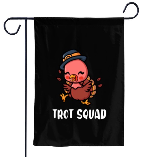 Thanksgiving Running Turkey Trot Squad Garden Flags
