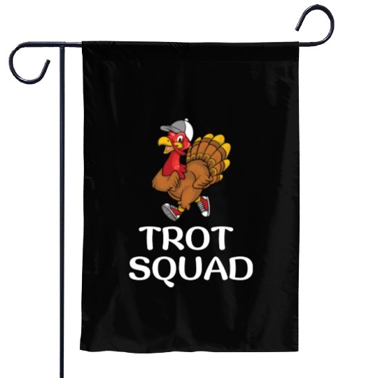 Thanksgiving Running Turkey Trot Squad Garden Flags