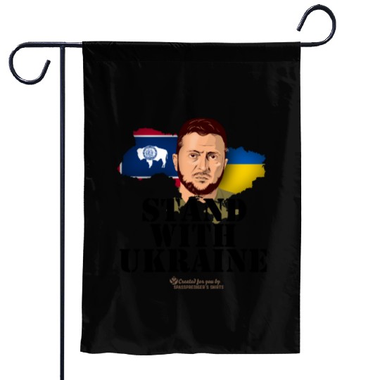 Ukraine Wyoming Flags Zelensky Garden Flags