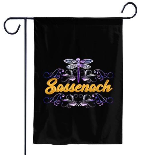 Sassenach Outlander Celtic Gaelic Dragonfly Garden Flags
