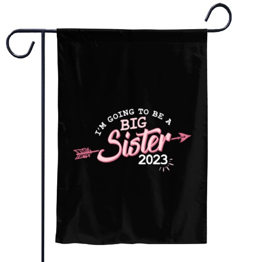 Going to be a Big sister 2023 pregnancy baby girls Garden Flags