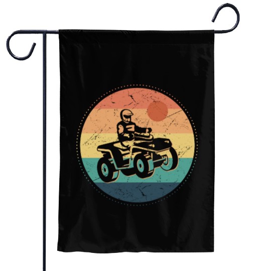 Quad Biker off oad 4 wheeler ATV Garden Flags