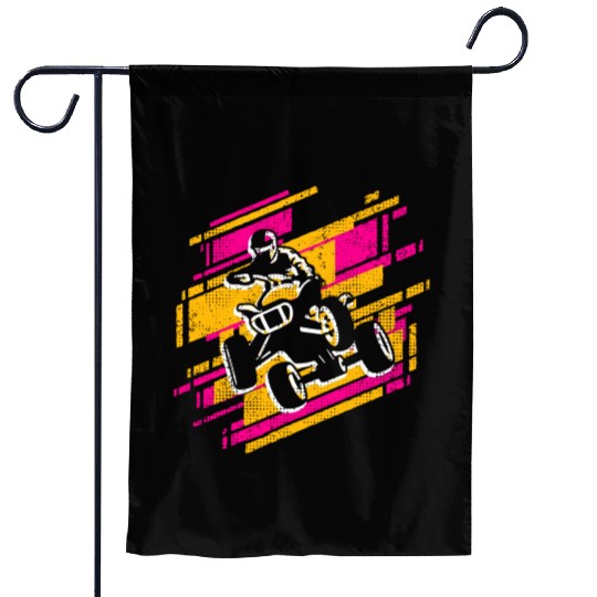Quad Biker Offroad 4 wheeler Boys ATV Garden Flags