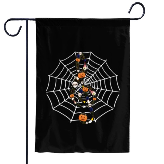 Halloween Music Teacher Garden Flags, Music Note Symbol