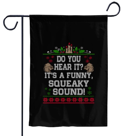 It s A Funny Squeaky Sound Christmas Squirrel Garden Flags