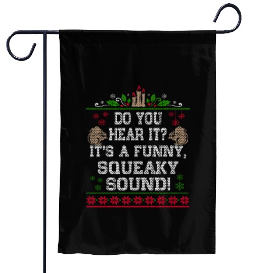 It s A Funny Squeaky Sound Christmas Squirrel Garden Flags