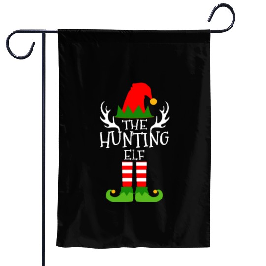 The Hunting Elf Group Matching Family Xmas Hunter Garden Flags