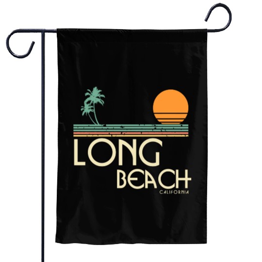 Vintage Long Beach California Garden Flags